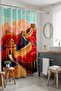 Bathroom Curtain, Colors on the Hill Patterned Shower Curtain, Bathtub Curtain 175X200Cm - 2