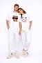 Lover Couple Panda Cup Printed Couple T-Shirt Oversize Unisex Couple Set Gift