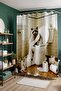 Bathroom Curtain, Paper Monster Patterned Shower Curtain, Bathtub Curtain 175X200Cm