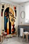 Bathroom Curtain, East Wind Patterned Shower Curtain, Bathtub Curtain 175X200Cm - 2