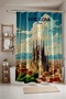 Bathroom Curtain, Barcelona Sun Patterned Shower Curtain, Bathtub Curtain 175X200Cm - 2