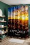 Bathroom Curtain, Fairy Chimneys Patterned Shower Curtain, Bathtub Curtain 175X200Cm