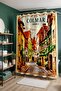 Bathroom Curtain, Colmar Streets Patterned Shower Curtain, Bathtub Curtain 175X200Cm