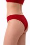 Women's Red Basic Bikini Bottom – Mid-Waist, Stretchy Fabric, Comfortable Swim Bottom - 2
