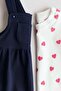2-piece dungaree dress and top set - 2