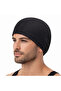 Fabric Black Cloth Pool Cap, Sea Cap, Swimming Cap, Set of 2 – Flexible, Fabric Cap - 3
