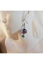 Handmade Glass Bead Crystal Stone Dangle Earrings for Women Gift - 7