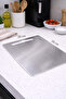 304 Stainless Steel Cutting Board, 1.20 mm Thickness, with Silicone Feet, Long-Lasting, Odorless, 30Cm*20Cm - 3