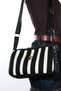 George Black Striped Women's Crossbody Bag - 7