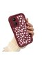 Poco C65 Compatible Cute Floral Patterned Claret Red Phone Case - Aesthetic and Protective - 2