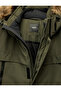Long Sleeve Hooded Parka with Flap Pockets and Zipper Closure in Faux Fur - 5