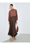 Brown Floral Embroidered Long Sleeve Shirt - 2