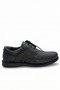 Men's Black Lace-Up Casual Shoes Genuine Leather Stitched Comfortable Sole Breathable
