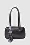 Beau Scarf Detailed Baguette Bag Black