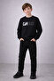 Boys' Black Printed Sweatshirt
