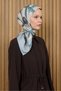 Turquoise 90X90 Silk Crepe Satin Scarf