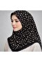 Emprime Koton Scarf - Black / Caramel-06289-05