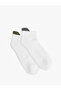 Color Contrast Detailed Cotton 2-Piece Towel Booties Socks Set - 2