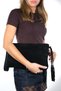 Morden Black Suede Genuine Leather Women's Clutch Bag - 5