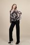 Women's Summer Coffee Front Tie Long Sleeve Tulle Blouse Stylish Casual 70054 - 3