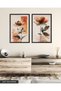 Flowers 2 Pieces Wooden Framed Painting Act - 2