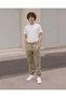 Senior Boys Beige Knit Denim Cargo Jogger - 2