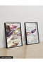 Colorful Feathers 2 Piece Wooden Framed Painting Act - 3