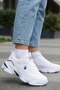 Women's White Thick Soled Casual Sneaker Sports Shoes - 2