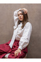 Poplin Shirt with White Lacing Detail - 6