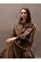 Brown Tie-Detail Poplin Shirt - 4