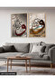 Hat Art 2 Pieces Wooden Framed Painting Act