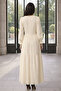 Fisto Button Detailed Dress A1431 Cream - 4