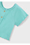 Girl's Button Detailed T-Shirt 3014 - 5