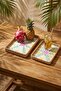 Palma Rectangular Bamboo Presentation Tray Set - 3