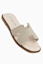 Rosali Genuine Leather Beige Women Slipper