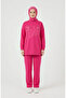 Pocket Detailed Double Suit 71149-01 Fuchsia - 4