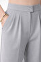 High-Waisted Gray Crepe Palazzo Pants – Wide Legs, Flowing Texture, Office & Casual Chic - 4