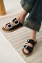 Suede Black Stone Women's Slippers Tr35My05A - 3