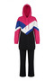 Color Blocked Hooded Two-Piece Set 71022-02 Black Pink - 6