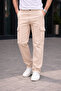 Men's Trendy Loose-Fit Casual Cargo Beige Baggy Trousers