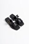 Black Genuine Leather Slippers Tr31My33A - 2