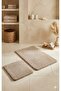 Shaggy Bohemian Machine Washable Latex Non-Slip Base 2-Piece Bath Mat 60X100 60X50 cm - 2