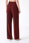 High-Waisted Burgundy Crepe Palazzo Pants – Wide Legs, Flowing Texture, Office & Casual Chic - 6