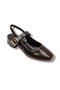Ceylan shoes 315-26 crinkled patent leather ankle boots with square heel and open back for women