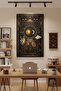 Turkish Culture Göktürk Wolf Shaman Wall Hanging Tapestry