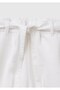 Girl's White Bnt-G Linen Trousers - 3