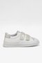 Children's Unisex White Kids' Sneaker with Glitter Detail and Velcro Comfortable Fit - 6