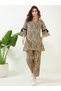 Leopard Print Longline Top and Pyjama Set