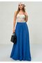 Women's Lined Tricot Fabric Maxi Length High Waist Loose Cut Skirt - 6