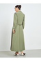 Women Ruched Shirt and Maxi Skirt Modest Set - 7